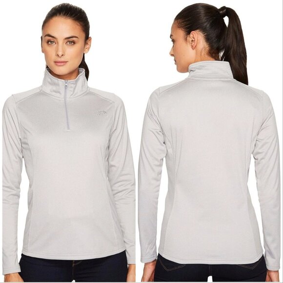 The North Face Beige Vapor Wick Half Zip Pullover Sweater - Picture 1 of 7
